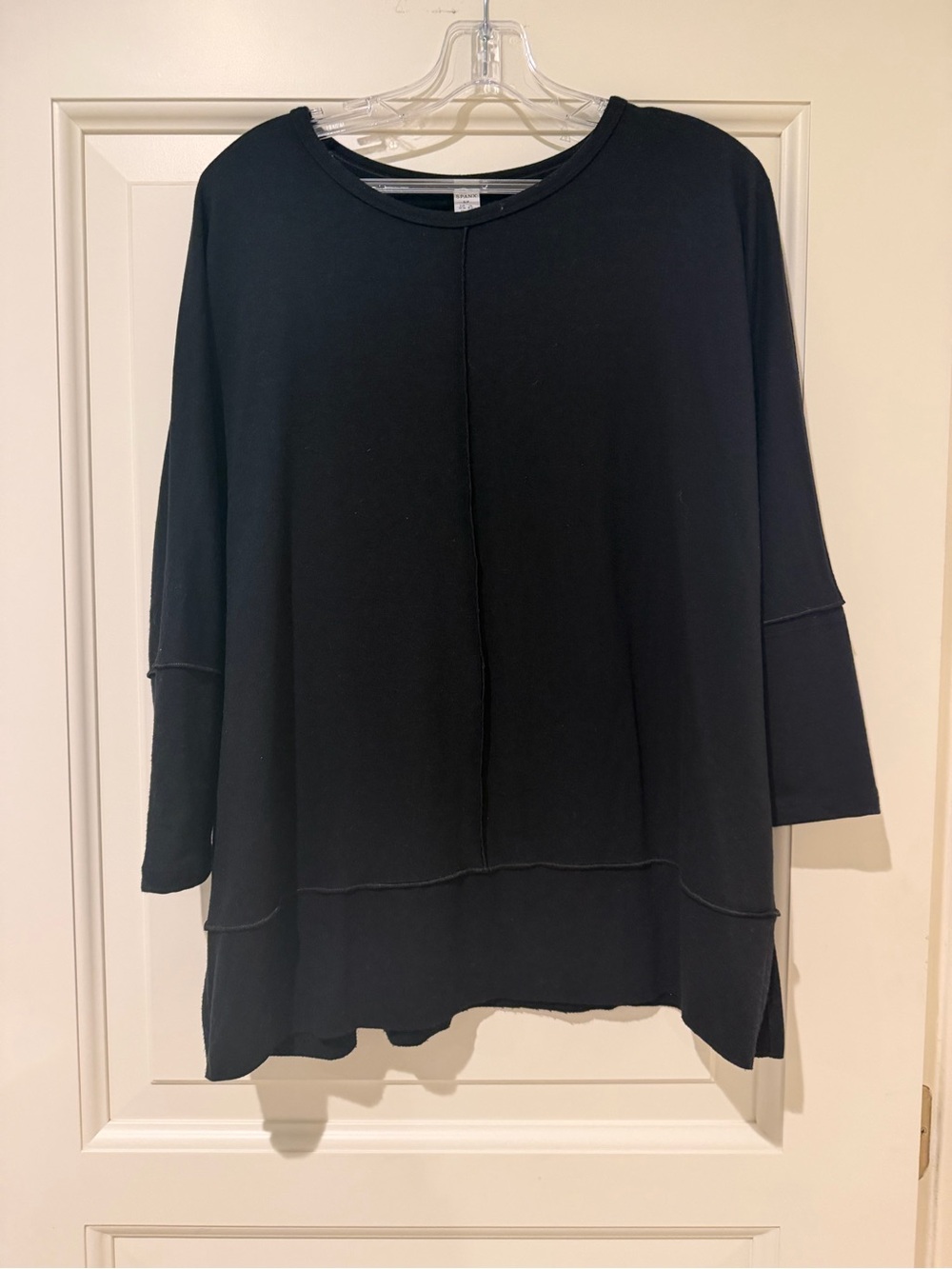 SPANX Black Oversized Tunic Sweatshirt Top Size Small